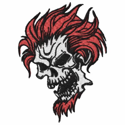 Devilish Skull Embroidered Shirt by fathersdaytshirts