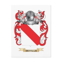 Deville Coat of Arms Post Card