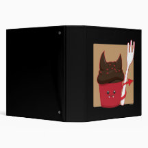 Devils Food Cupcake 3 Ring Binder