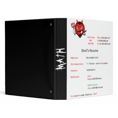 Devil's Resume binder by pbkooistra
