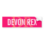 Devon Rex Cat Monogram Design bumper stickers