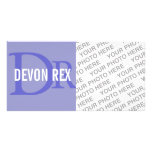 Devon Rex Cat Monogram Design photo cards