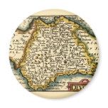 "Devonshire" Devon County Map, England
