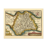 "Devonshire" Devon County Map, England