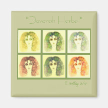 "Devorah Herbal" Square Magnet
