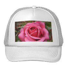 Dew Kissed Pink Rose Mesh Hats
