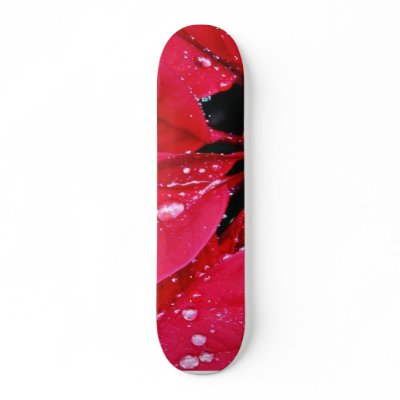 Dew Water Drops On Flower Skate Decks by lifesphere