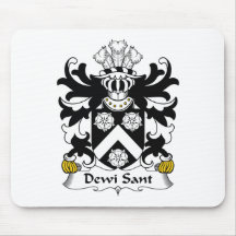 Dewi Sant Family Crest Mouse Pads
