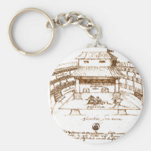 DeWitt's Swan Theatre Sketch Keychain
