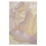 Dewy, dusty yellow rose customized stationery