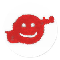 Dexter Smiley Round Sticker