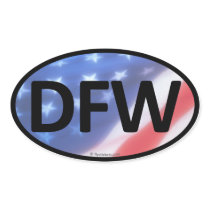 DFW Oval Sticker