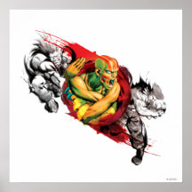 Dhalsim, Blanka & Guile Poster