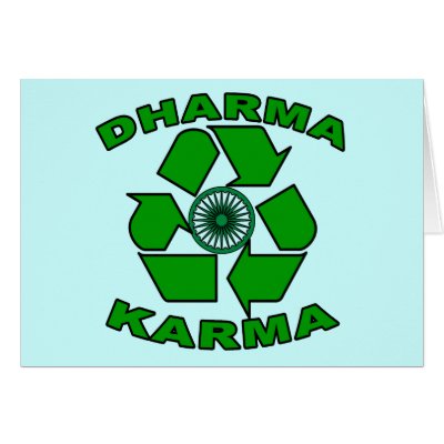 Dharma Karma Eco Design Greeting Card by greenbaby