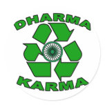 Dharma Karma Eco Design Round Stickers