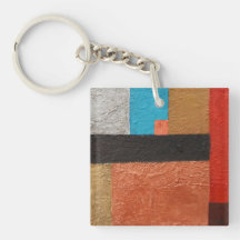 Dholavira Abstract Art Keychain