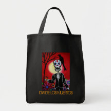 DIA DE LOS MUERTOS CROW CANVAS BAG