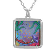 Dia de los Muertos mariachi Siesta by Prisarts Custom Necklace