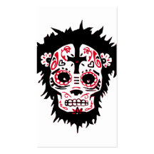 dia de los muertos monkey business card templates