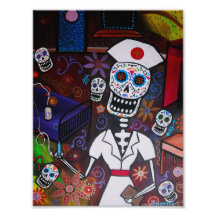 Dia de los Muertos Nurse Painting Photograph