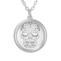 Dia de los muertos personalized necklace