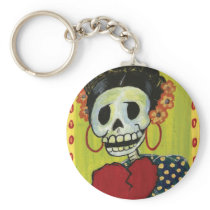 dia de los muertos skeleton keychain