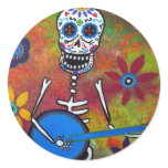 DIA DE LOS MUERTOS ROUND STICKERS