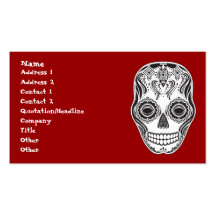 Dia de los Muertos That Girl Skull Business Card Template