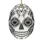 Dia de los Muertos That Girl Skull Christmas Tree Ornaments