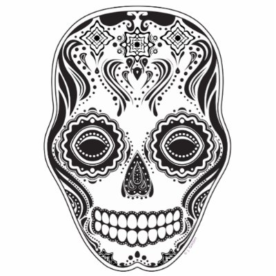 Dia de los Muertos That Girl Skull Acrylic Cut Outs by JaZilla