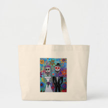 DIA DE LOS MUERTOS WEDDING TOTE BAG