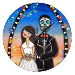 Dia de los Muertos Wedding Wall Clocks