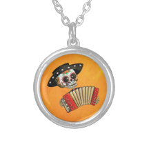 Dia de Muertos Skeleton Musician Pendant