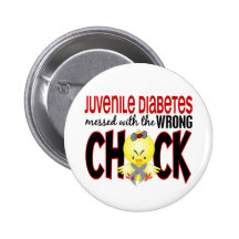 Diabète de type 1 sali avec le poussin faux badge
