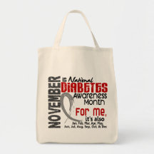 Diabetes Awareness Month Every Month For ME Canvas Bag