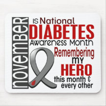 Diabetes Awareness Month Ribbon I2.2 Mouse Pad