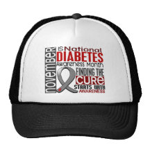 Diabetes Awareness Month Ribbon I2.5 Hat