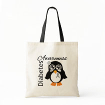 Diabetes Awareness Penguin Canvas Bags