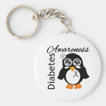 Diabetes Awareness Penguin Keychain