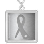 Diabetes Awareness Ribbon Personalized Necklace