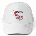 Diabetes BUTTERFLY 3 Trucker Hats