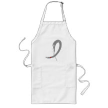 Diabetes Grey Ribbon A4 Aprons