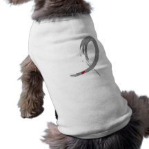 Diabetes Grey Ribbon A4 Dog Tee