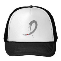 Diabetes Grey Ribbon A4 Hat