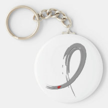 Diabetes Grey Ribbon A4 Keychains