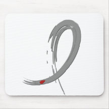 Diabetes Grey Ribbon A4 Mouse Pad