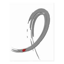 Diabetes Grey Ribbon A4 Post Cards
