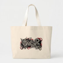 Diabetes Hope Garden Ribbon Canvas Bags