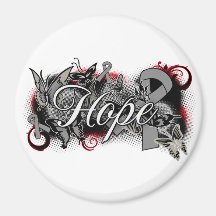 Diabetes Hope Garden Ribbon Fridge Magnet