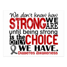 Diabetes How Strong We Are Post Card
